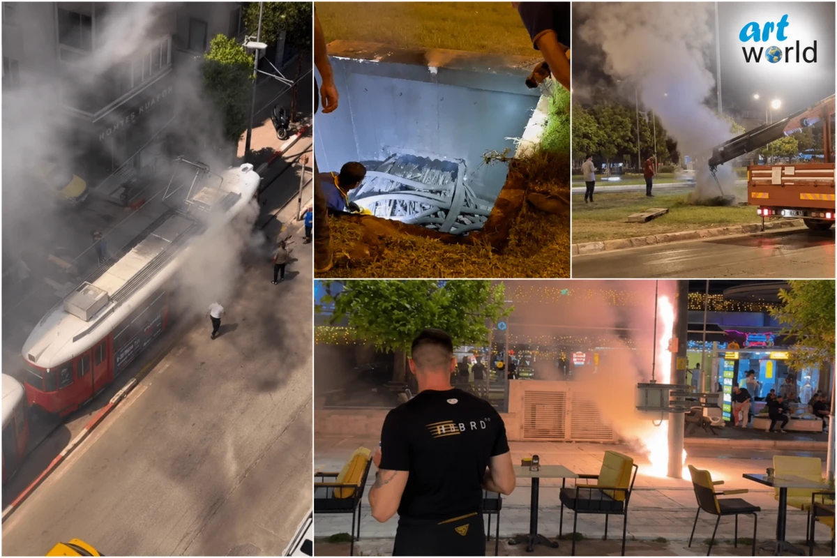 Antalya'da tramvay alev alev!